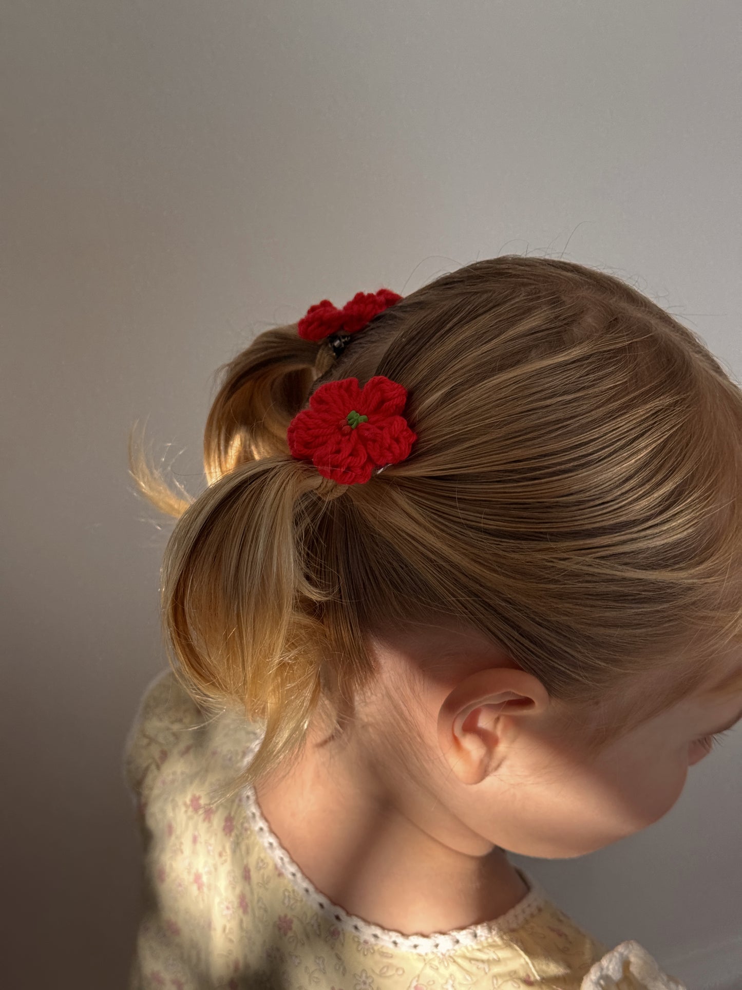 Ayla Cherry Flower Clips