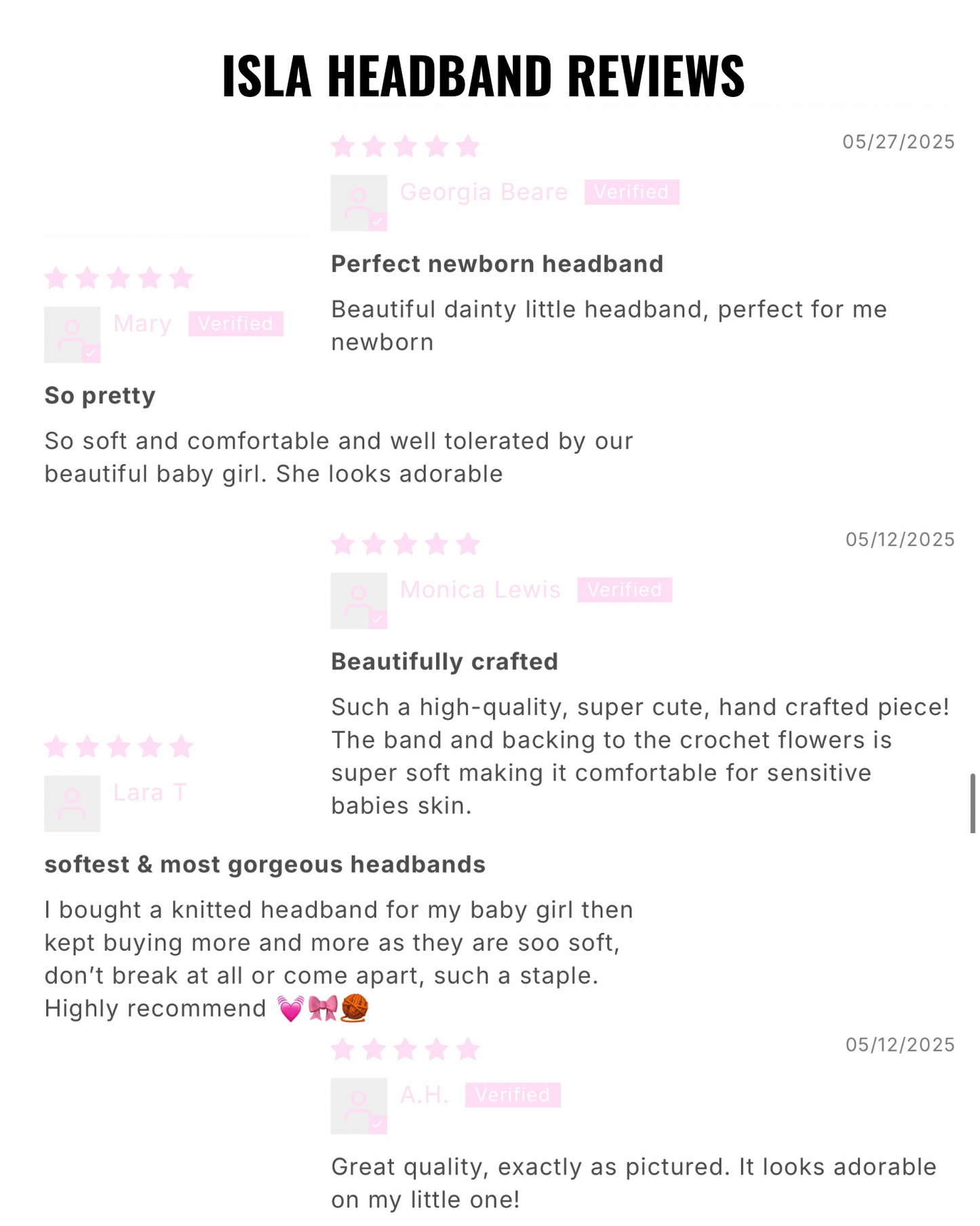 Isla Sparkle Headband - Handmade Crochet Flower Baby Headband