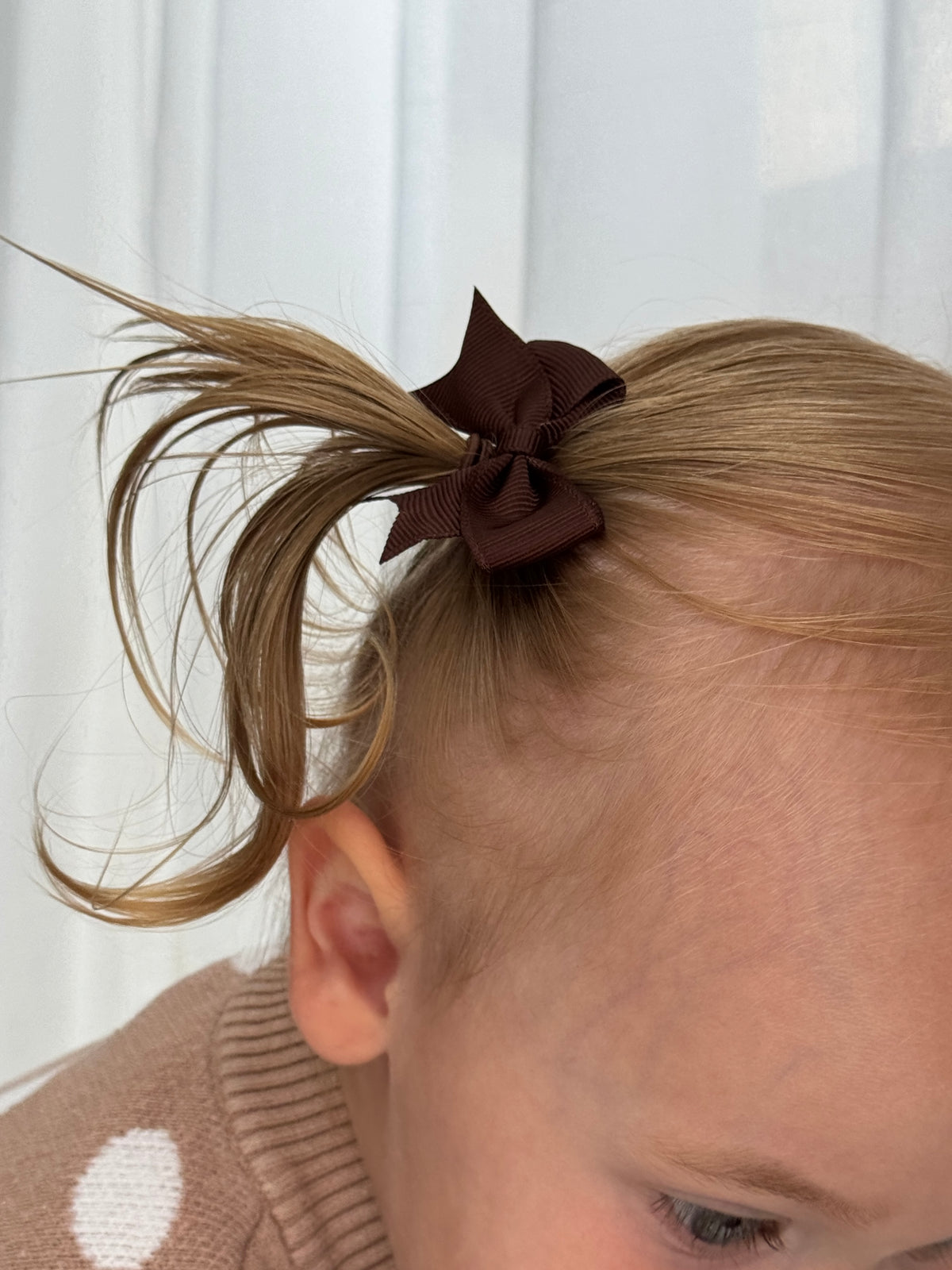 Wren Bow Clip - Brown