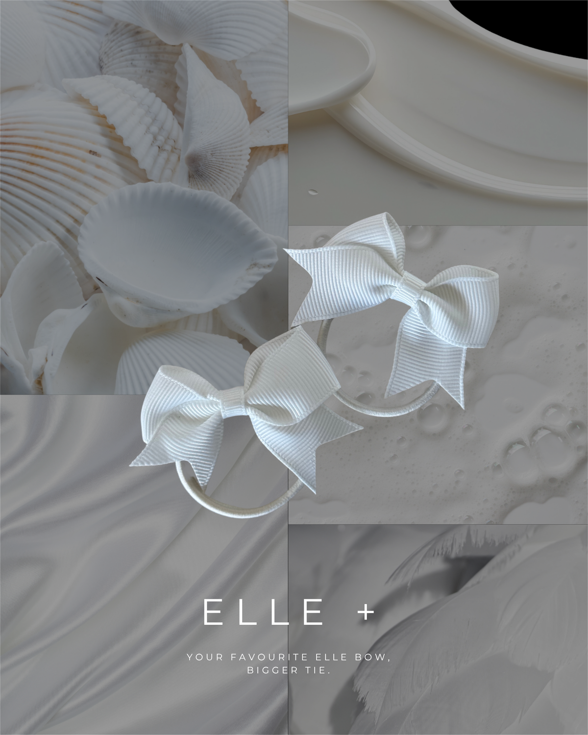 Elle + Hair ties - White