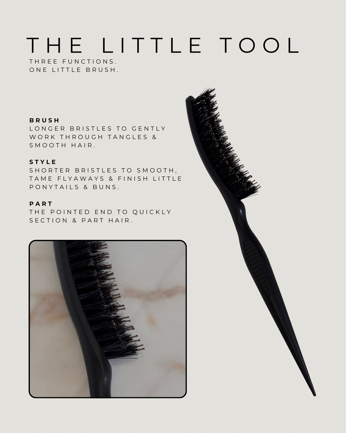 The Little Tool - 3-in-1 Hair Brush