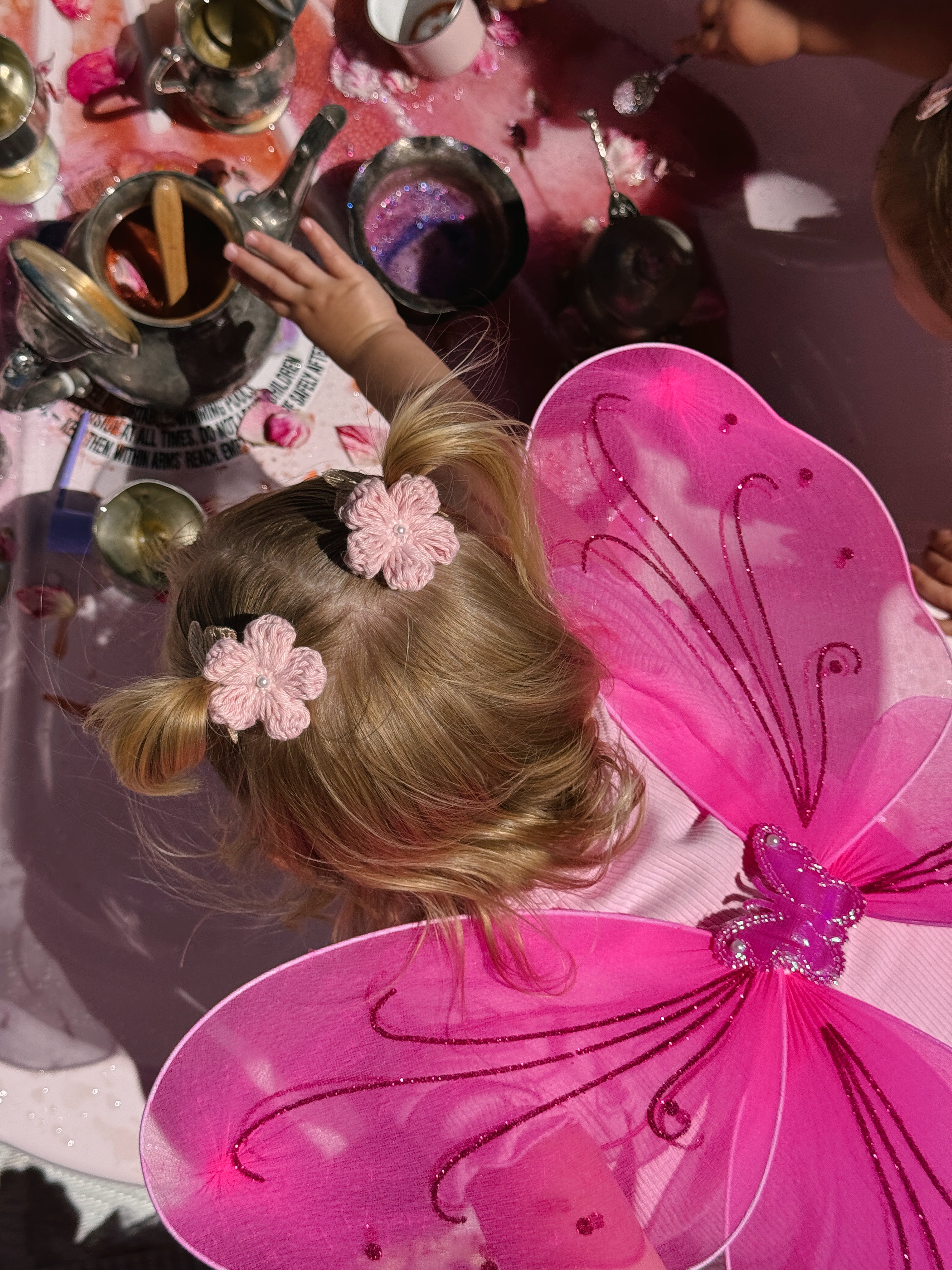 Isla Sparkle Clip - Handmade Crochet Flower Clip