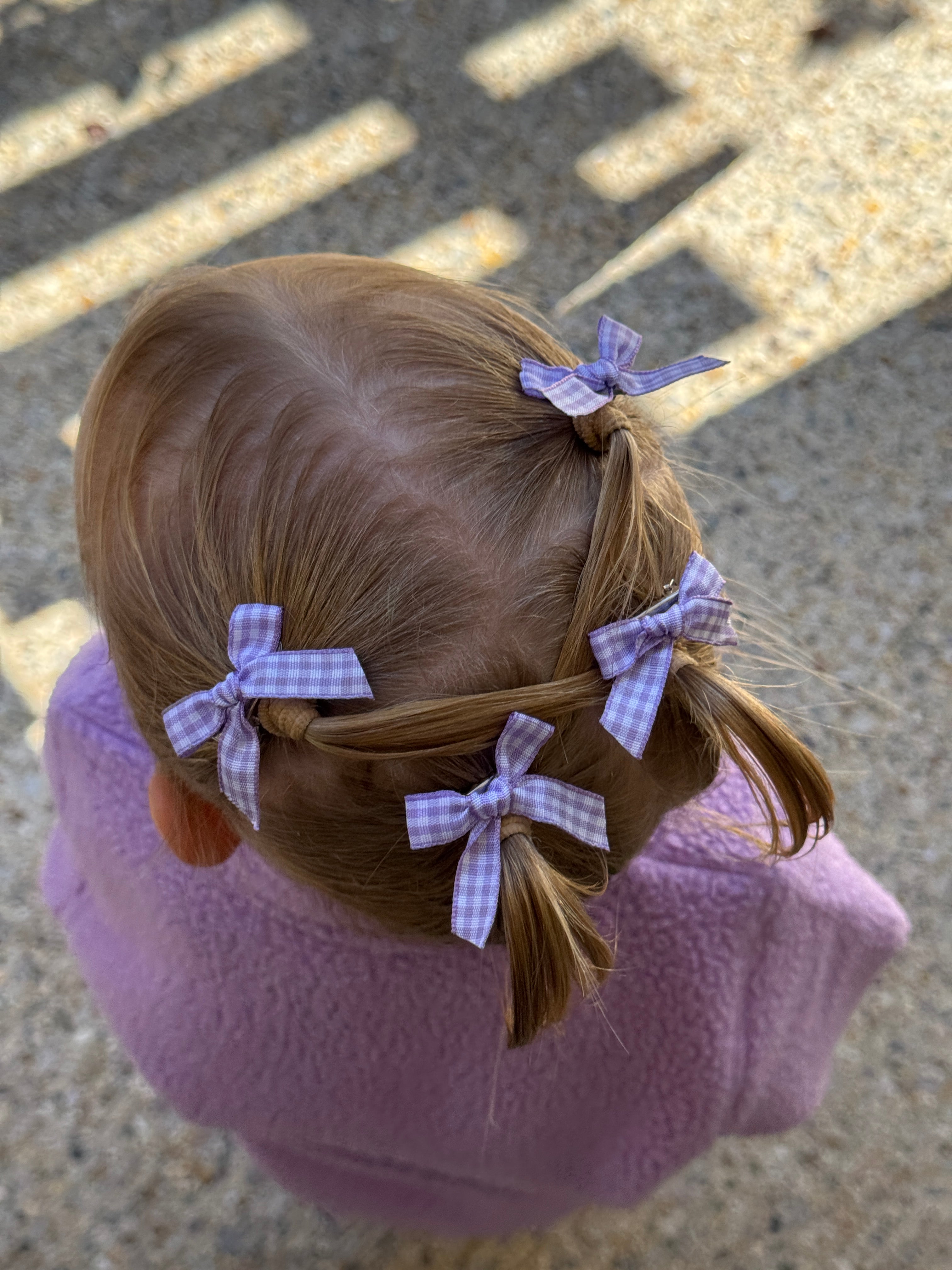 Atty Mini Bow Set - Purple Checkers
