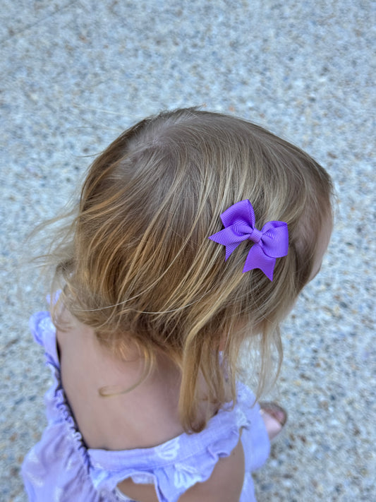 Wren Bow Clip - Purple