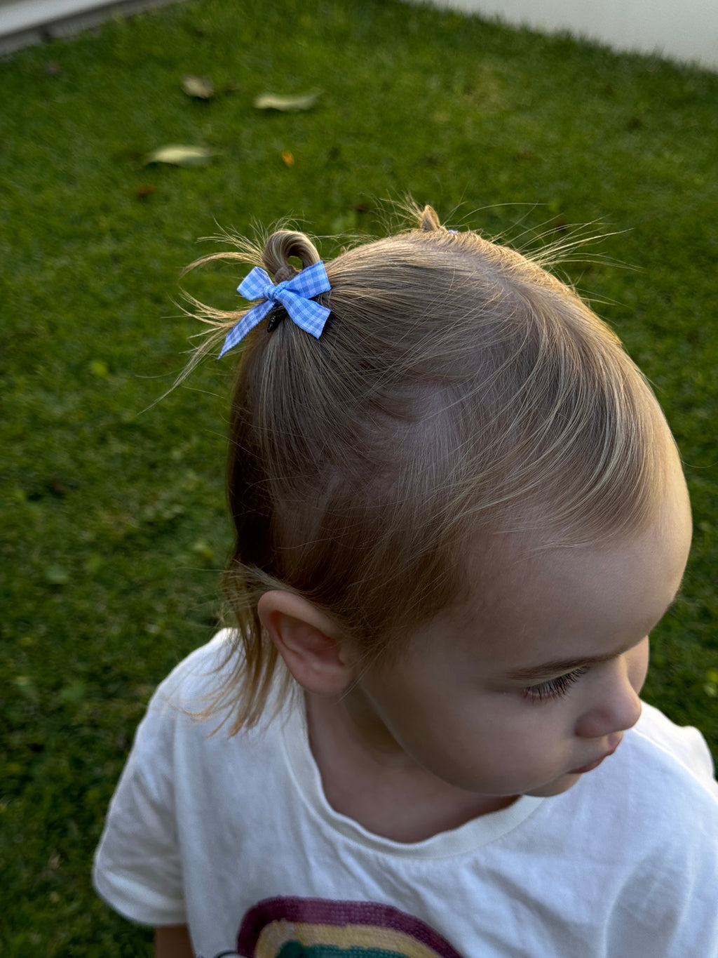 Atty Mini Bow Set - Blue Checkers