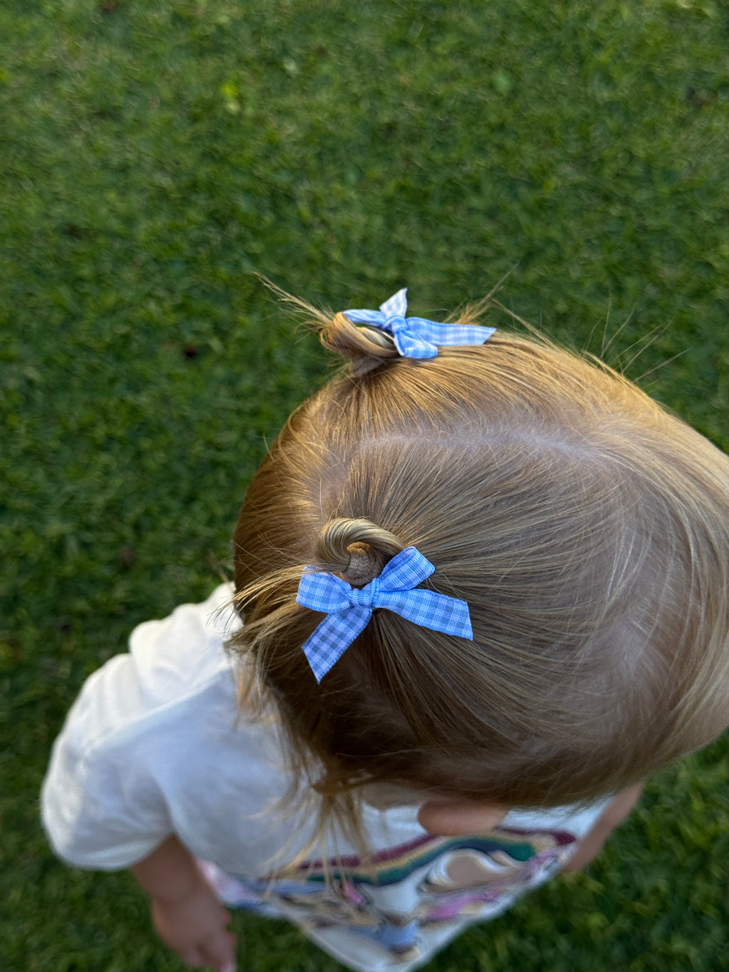 Atty Mini Bow Set - Blue Checkers