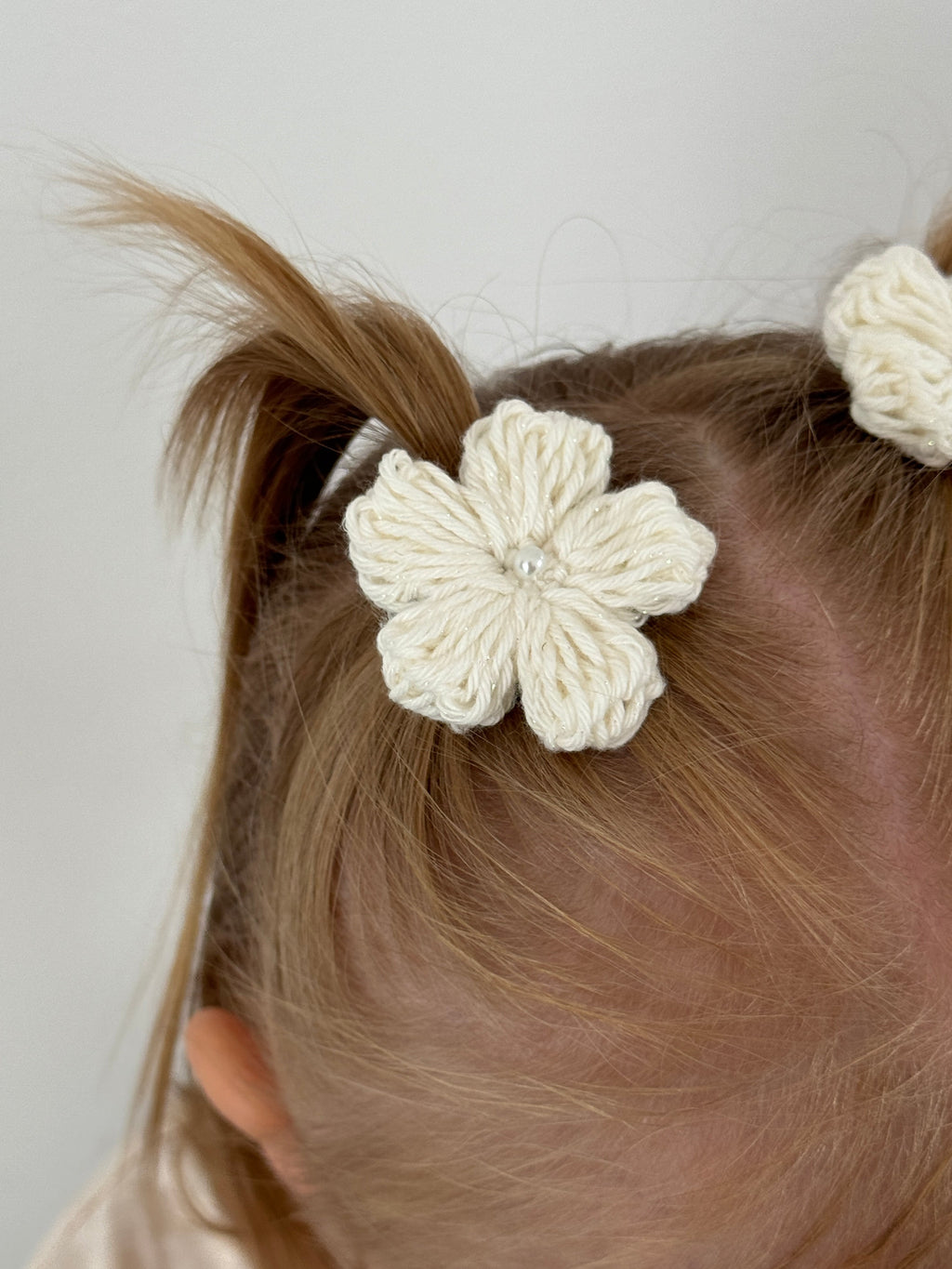 Isla Sparkle Clip - Handmade Crochet Flower Clip