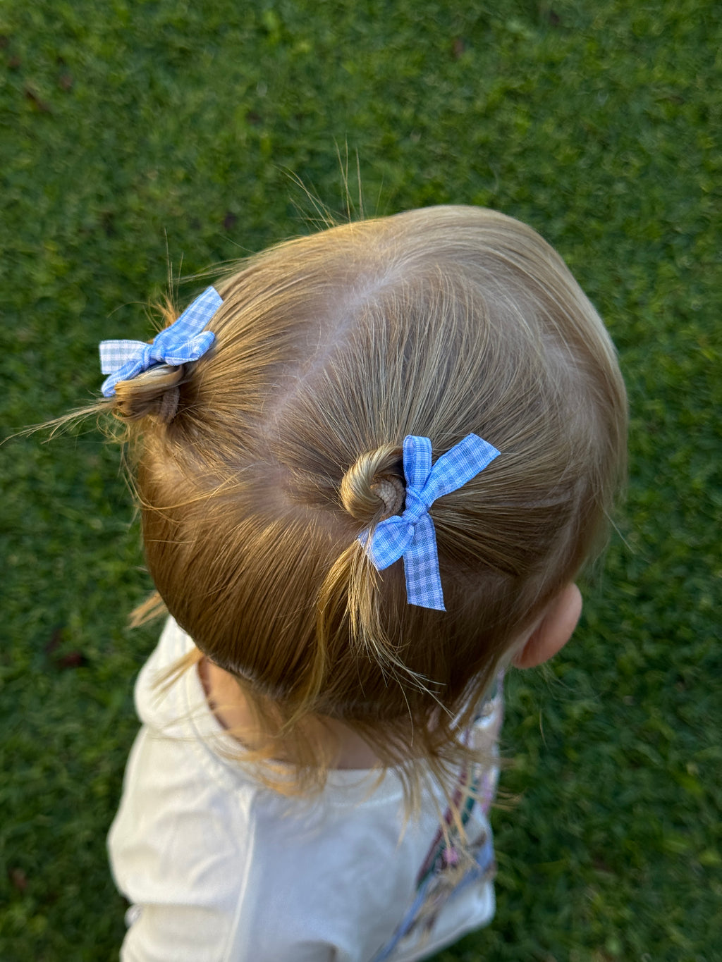 Atty Mini Bow Set - Blue Checkers