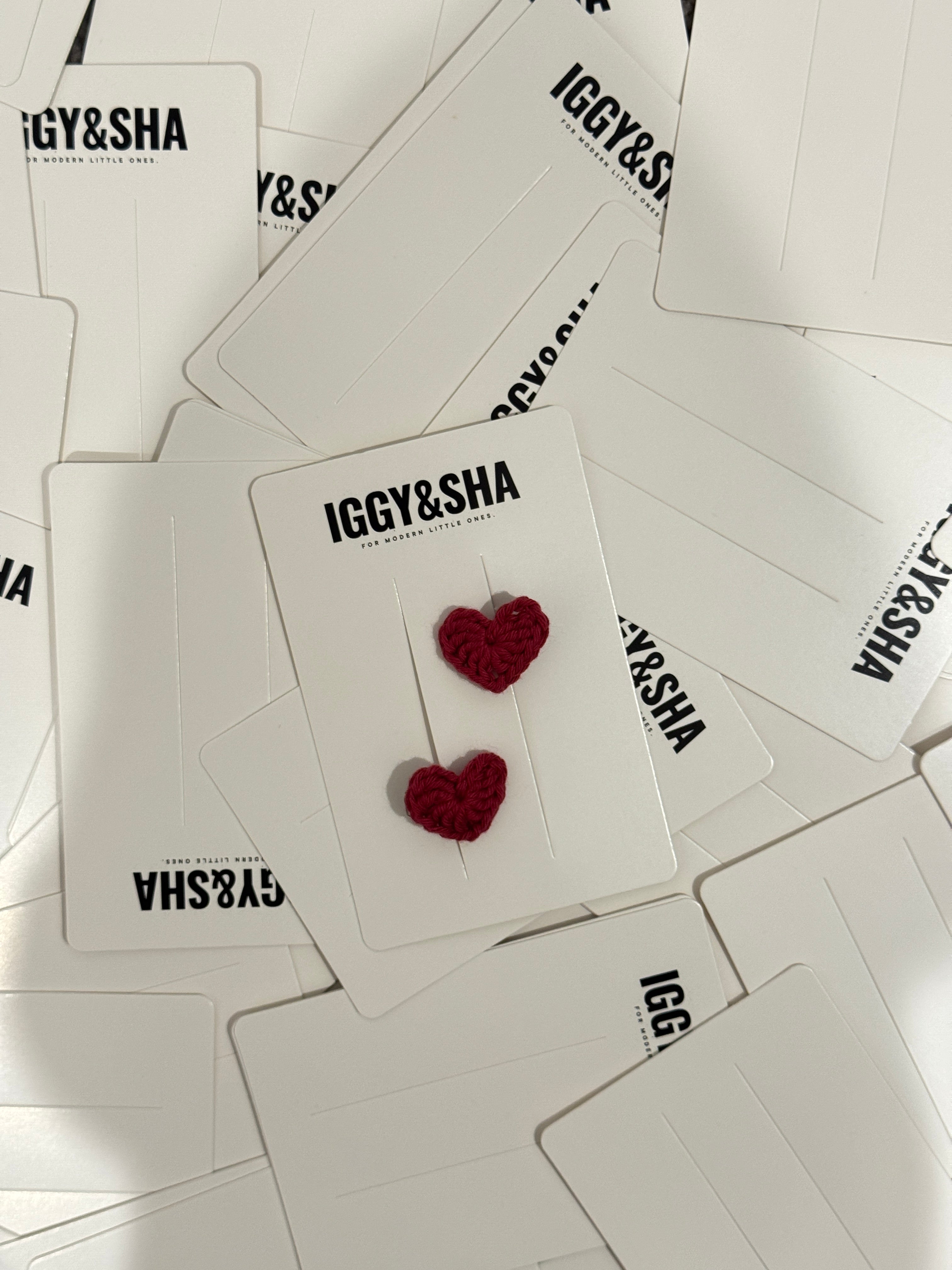 Cara Clips 2.0 - Handmade Crochet Heart Clips