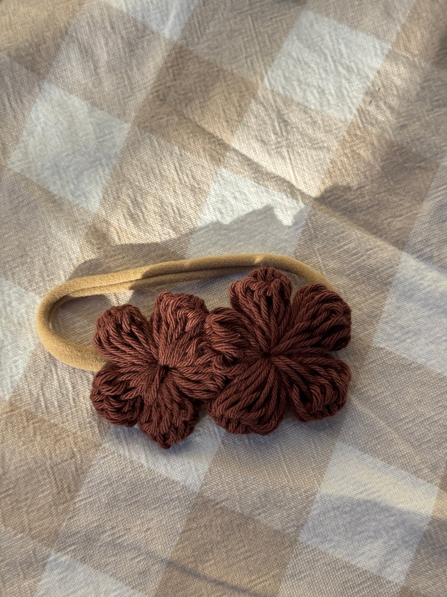 SAMPLE Crochet Flower Headband