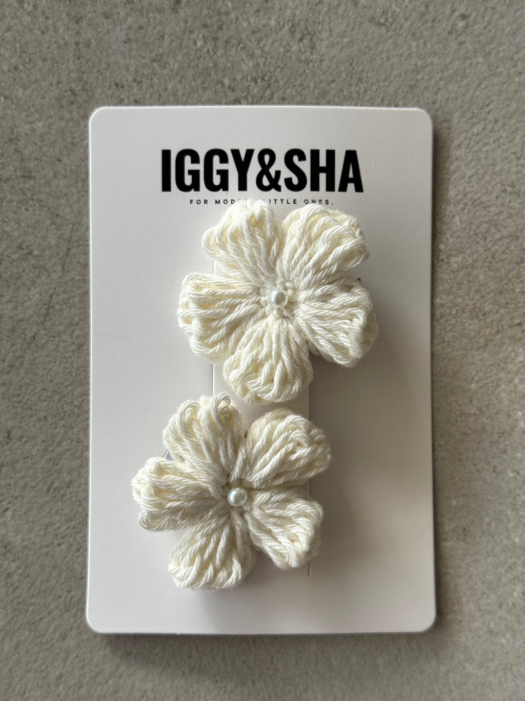 Isla Sparkle Clip - Handmade Crochet Flower Clip