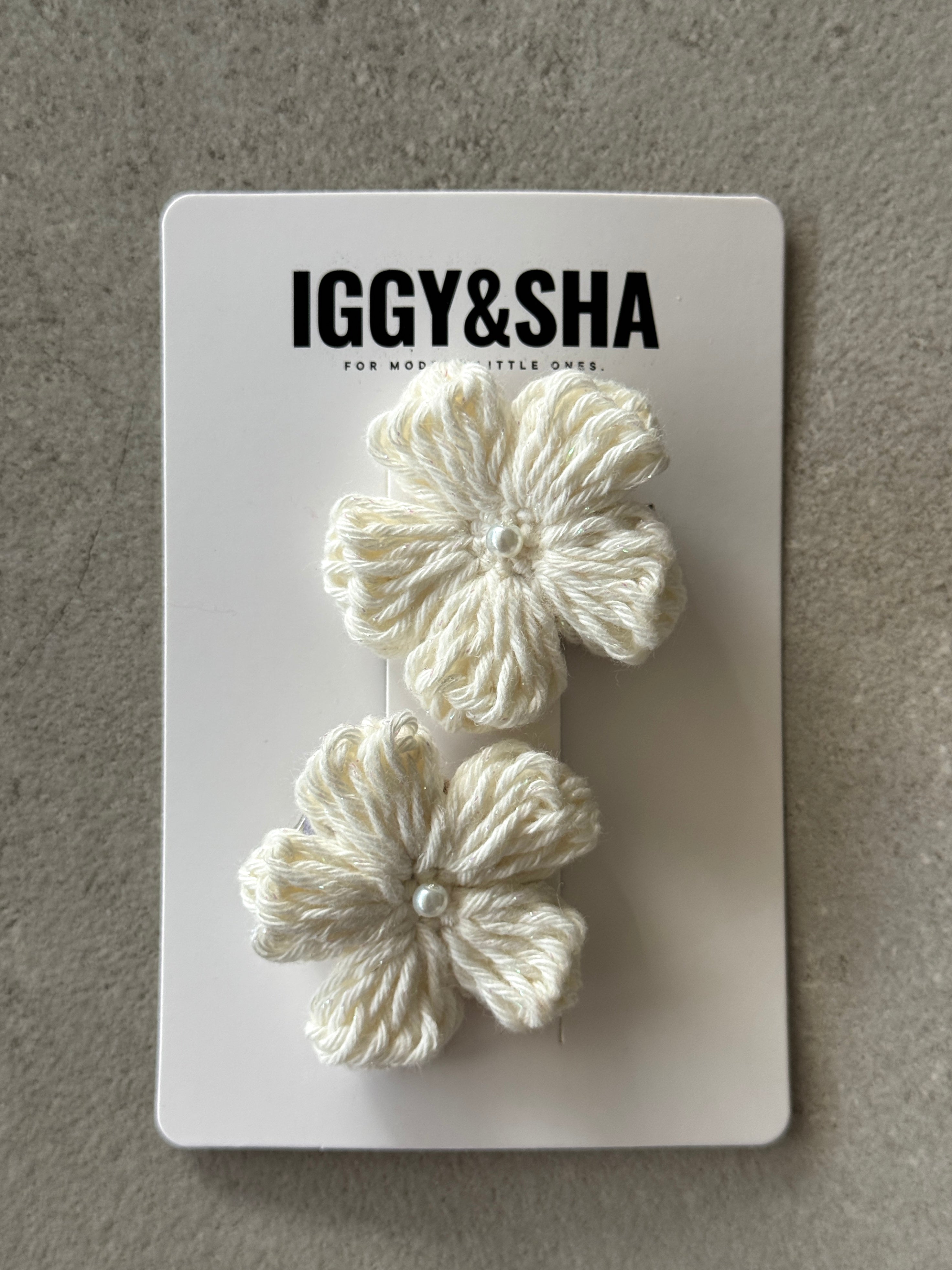 Isla Sparkle Clip - Handmade Crochet Flower Clip