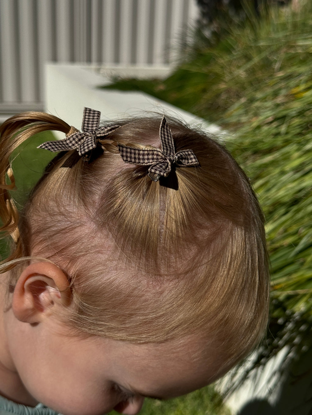 Atty Mini Bow Set - Brown Checker