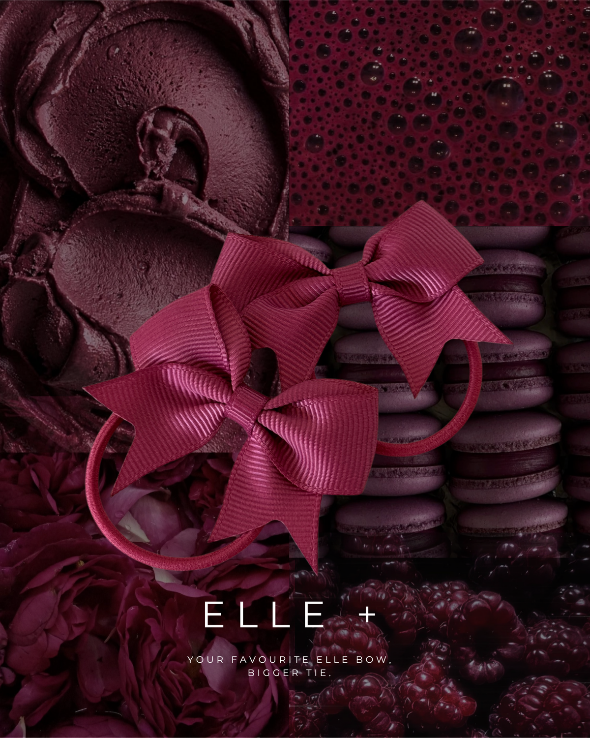 Elle + Hair ties - Berry
