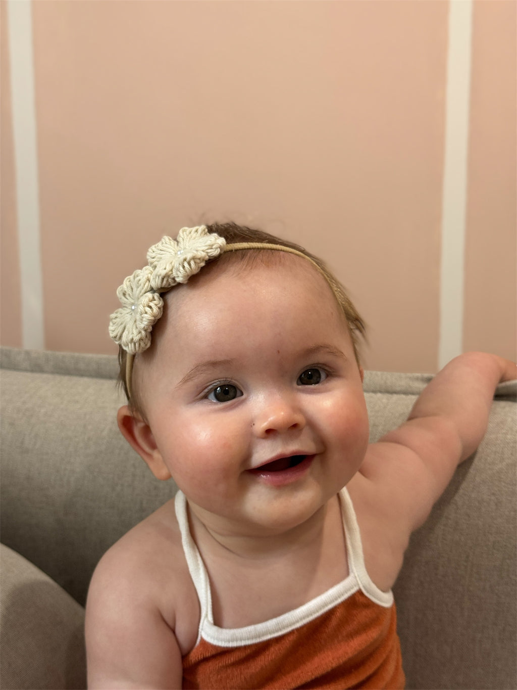 Isla Headband - Handmade Crochet Flower Baby Headband