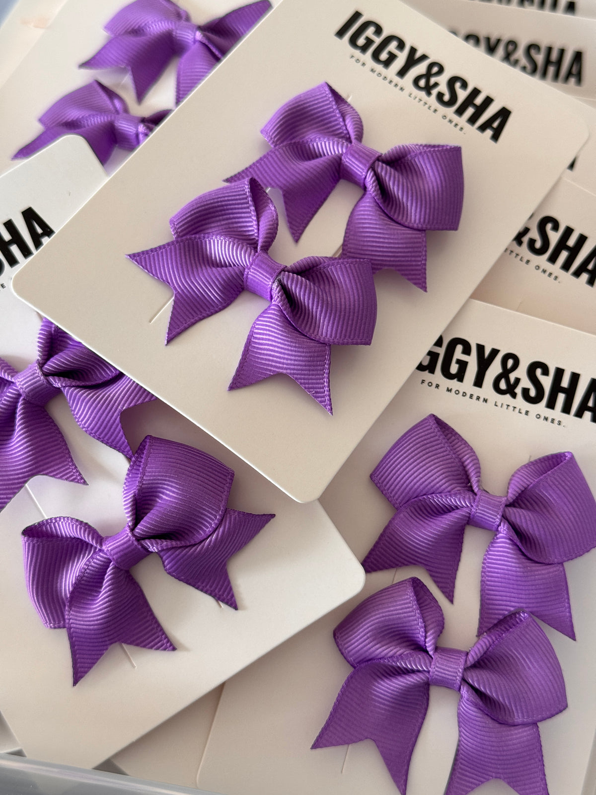 Wren Bow Clip - Purple