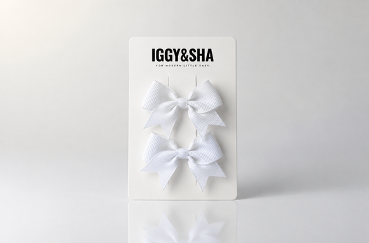 Wren Bow Clip - White