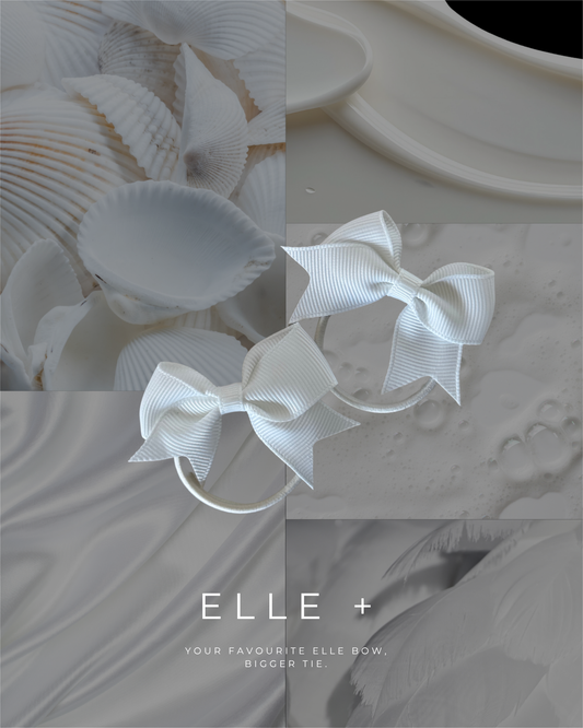 Elle + Hair ties -  White