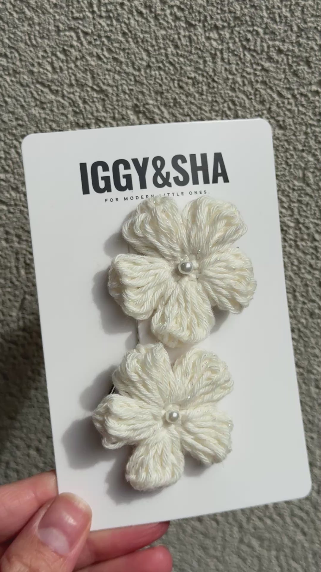 Isla Sparkle Clip - Handmade Crochet Flower Clip